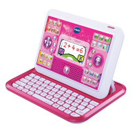 VTech 2 v 1 Tablet růžový - Laptop a tablet v jednom - S 80 výukovými hrami v mnoha kategoriích - Pro výuku němčiny, angličtiny,